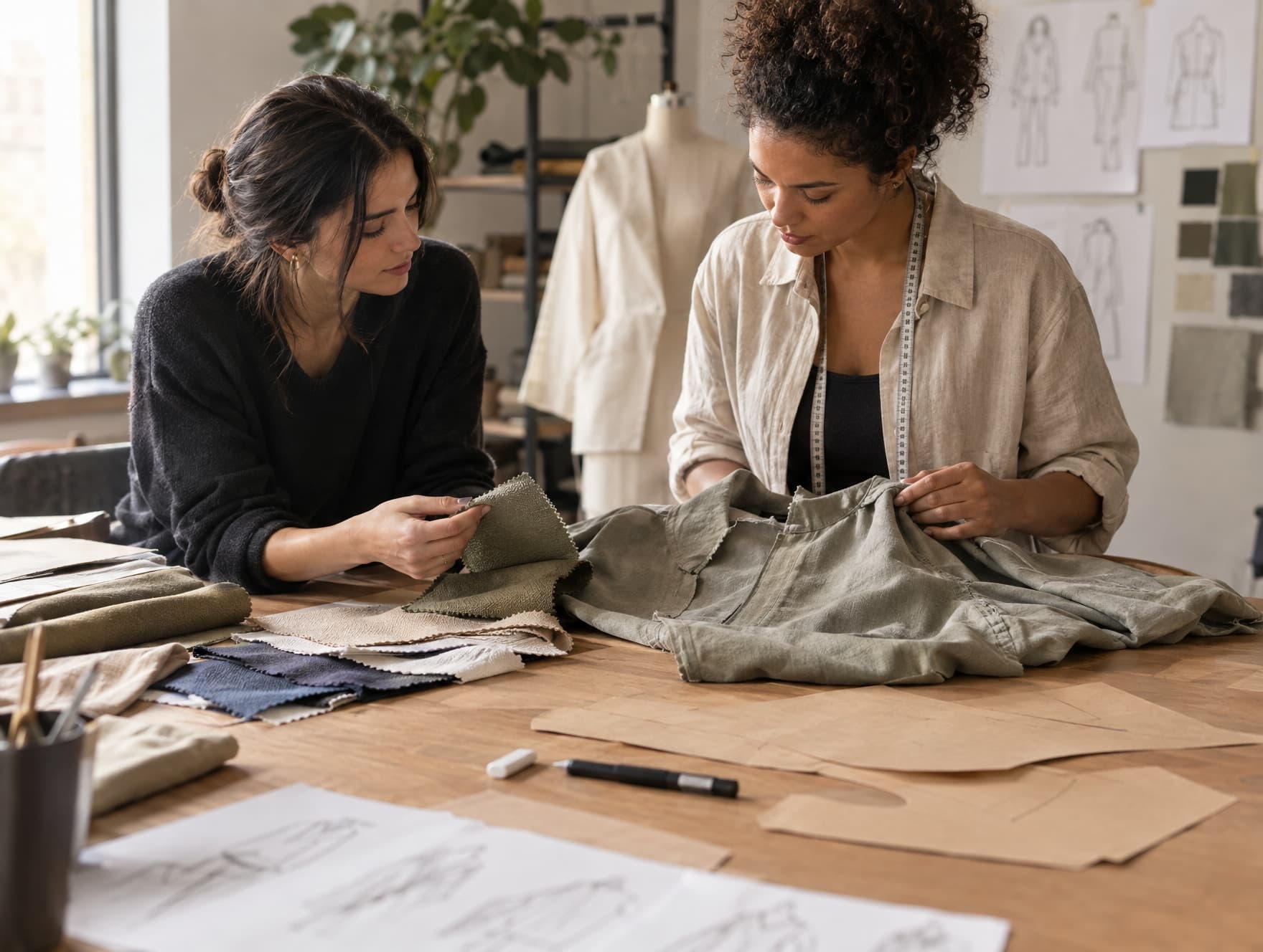 Pattern paper and design tools laid out during product development