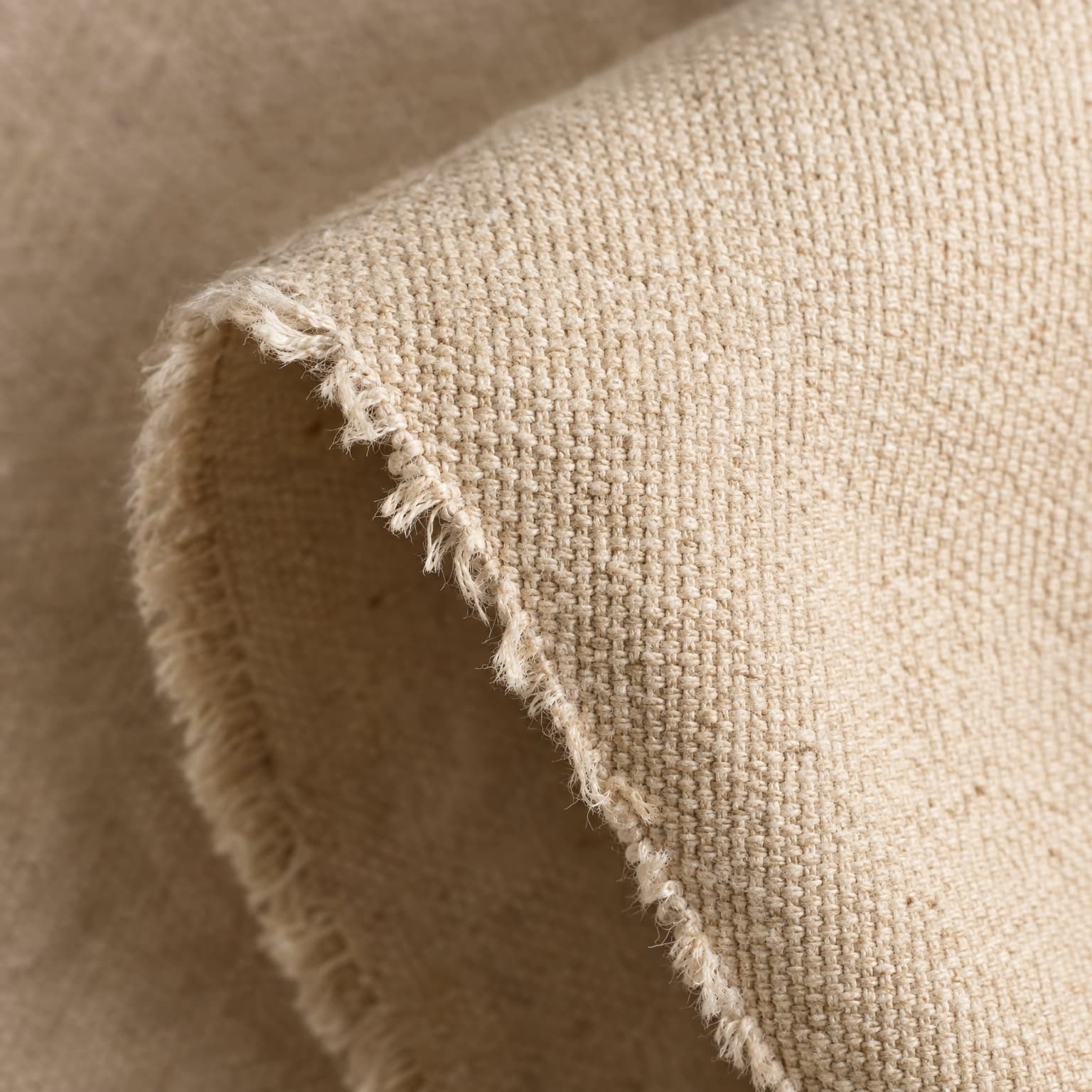 Macro detail of heavyweight canvas weave
